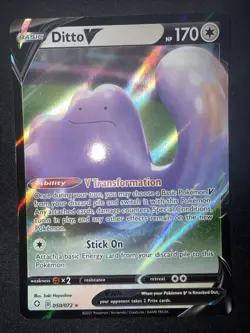 Pokemon Ditto V Holo Shining Fates 50/72 Ultra Rare Card SW&SH Mint Condition! - Image 1