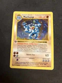 Pokemon 1999 Nintendo Wizards Machamp 1st Ed Rare Holo 8/102 SHADOWLESS - Image 3