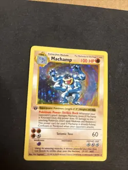 Pokemon 1999 Nintendo Wizards Machamp 1st Ed Rare Holo 8/102 SHADOWLESS - Image 4