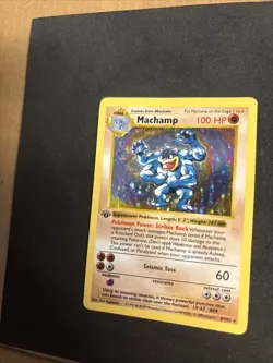 Pokemon 1999 Nintendo Wizards Machamp 1st Ed Rare Holo 8/102 SHADOWLESS - Image 5