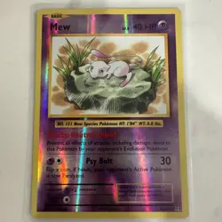 MEW Reverse Holo Pokemon TCG Evolutions 53/108 2016 MP - Image 1