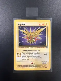 Zapdos Pokemon TCG 30/62 Fossil Set 1999 Non Holo - Image 1