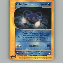 Chinchou 70/147 Common Aquapolis Pokemon Lightly Played - Image 1