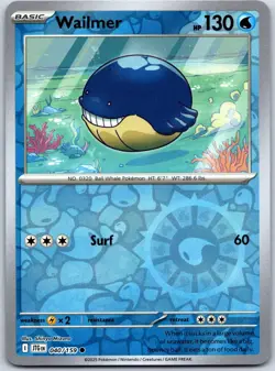 Wailmer 040/159 Common Journey Together Pokemon Reverse Holo Near Mint - Image 1