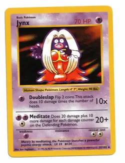 Pokemon Card: Jynx 31/102 Base Set Shadowless Rare! GD - Image 1