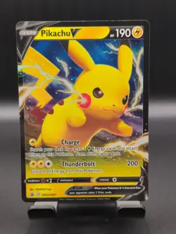 Pikachu V SWSH061 SWSH: Sword & Shield Promo Cards Holo Light Play. Pokemon TCG - Image 2