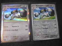 MELMETAL 2-CARD LOT 2024 Pokemon S & V Temporal Forces HOLO/Rev. HOLO R #117 - Image 1