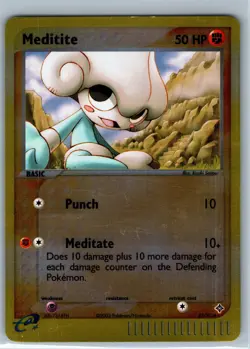 Meditite 37/97 Reverse Holo EX Dragon Uncommon Pokemon Card - Image 1