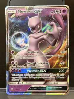 Pokemon Mewtwo GX Shining Legends 39/73 Ultra Rare Holo 190 HP Card - Image 1