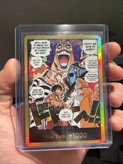One Piece The Time Of Battle - IMPEL DOWN OP16 GOLD DON!! CARD ENGLISH CCG - Image 1