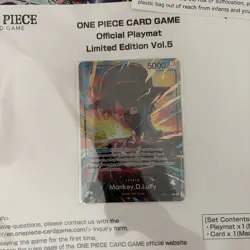 One Piece Card Game Official Playmat Vol.5 + Luffy Promo Card English *IN HAND* - Image 2
