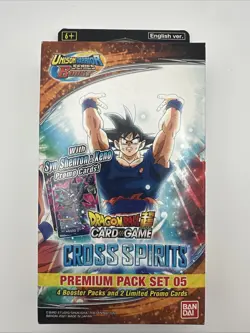 DRAGON BALL SUPER CARD GAME: CROSS SPIRITS PREMIUM PACK SET 05 FACTORY SEALED - Image 1