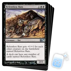 RELENTLESS RATS X4 2011 Core Set M11 Magic MTG MINT CARD - Image 1