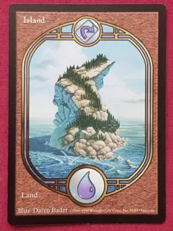 Magic The Gathering UNGLUED ISLAND land card MTG - Image 1