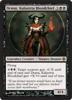 MTG Drana, Kalastria Bloodchief - Foil, Rise of the Eldrazi, Heavily Played, Eng - Image 1
