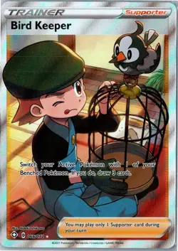 Pokemon Card - Bird Keeper Shining Fates 066/072 Ultra Rare Holo Near Mint - Image 1