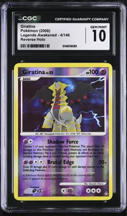 CGC 10 GEM MINT Giratina 4/146 Legends Awakened Reverse Holo Pokemon Card - Image 1