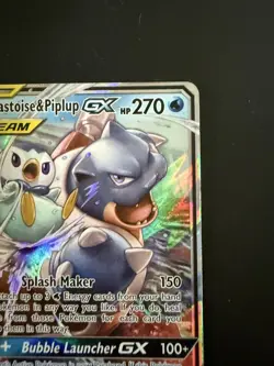 Blastoise & Piplup GX 38/236 Sm-Cosmic Eclipse Holo Pokemon Card - Image 4