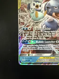 Blastoise & Piplup GX 38/236 Sm-Cosmic Eclipse Holo Pokemon Card - Image 5