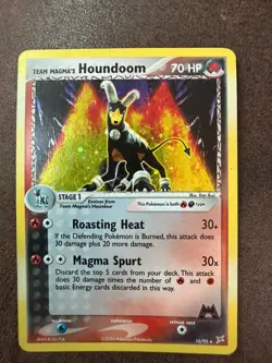 Team Magma’s Houndoom 10/95 Holo 2004 Pokemon Card 8NM-KG0-7LA - Image 1