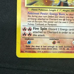 Pokemon TCG Charizard 1996 Halo Base Set 2 Holo #4 Condition Vintage Card DMG - Image 5