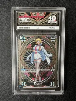 One Piece CCG Stussy SP OP07-085 A Fist of Divine Speed OP11 ACE 10 Gem Mint - Image 1