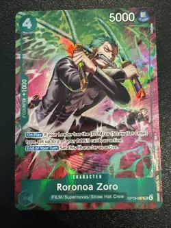 One Piece Roronoa Zoro OP13-037 English Treasure Rare - Image 1