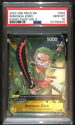 One Piece Roronoa Zoro Event Promo Vol. 3 P-042 PSA 10 - Image 1