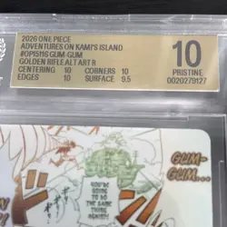 2026 ONE PIECE ADVENTURE ON KAMI'S ISLAND ALT ART GUM-GUM GOLDEN RIFLE BGS 10 - Image 3