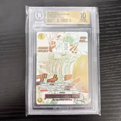 2026 ONE PIECE ADVENTURE ON KAMI'S ISLAND ALT ART GUM-GUM GOLDEN RIFLE BGS 10 - Image 4
