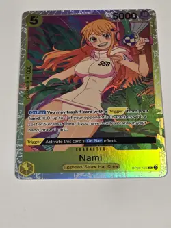 Bandai One Piece CCG Nami OP08-106 Two Legends Special Rare Alt Art Foil - Image 2