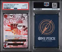 2025 One Piece TCG OP11-018 Manga Event (R) Honesty Impact Alternate Art PSA 10 - Image 3