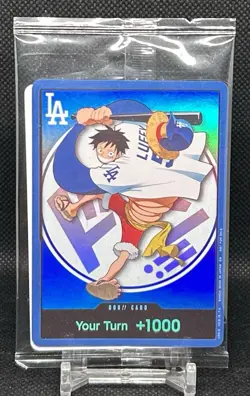 2026 Los Angeles Dodgers x One Piece Promo Card Monkey D Luffy DON CENTERED - Image 1
