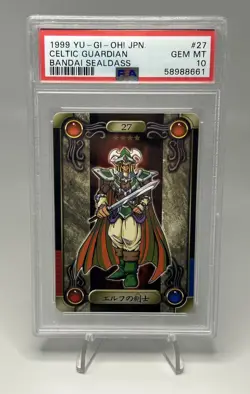 PSA 10 Celtic Guardian Japanese Sealdass No 27 Yugioh 1999 - Image 1
