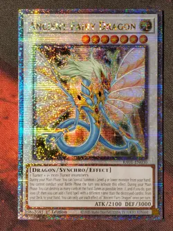 Yugioh Ancient Fairy Dragon RA01-EN030 Quarter Century Secret Rare 1st Ed NM - Image 1