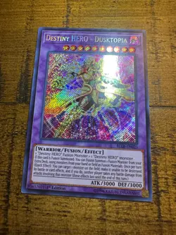 Destiny HERO - Dusktopia BLLR-EN025 1st Edition Secret Rare PL + BONUS - Image 1