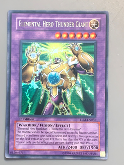 yugioh Elemental Hero Thunder Giant TLM-EN036 1st Edition Ultra rare Near Mint - Image 2