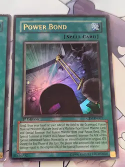 2x Power Bond CRV-EN037 Ultra Rare 1st Edition- Moderate/Light Play Yugioh - Image 3