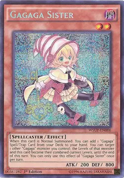 Yu-Gi-Oh Card - WSUP-EN006 - GAGAGA SISTER (prismatic secret rare holo) -NM/Mint - Image 1