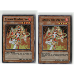 2x Elemental HERO Lady Heat PP02-EN008 Super Rare Unlimited LP - Image 1
