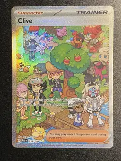 Clive SIR 236/091 Pokemon TCG S&V Paldean Fates Special Illustration Rare - NM - Image 1