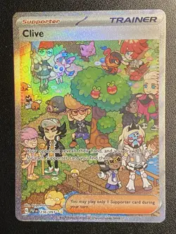 Clive SIR 236/091 Pokemon TCG S&V Paldean Fates Special Illustration Rare - NM - Image 2