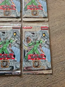 4 Yu-Gi-Oh 1st edition Enemy of Justice Booster Packs New Factory Sealed 2 Heavy - Image 4