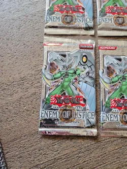 4 Yu-Gi-Oh 1st edition Enemy of Justice Booster Packs New Factory Sealed 2 Heavy - Image 5