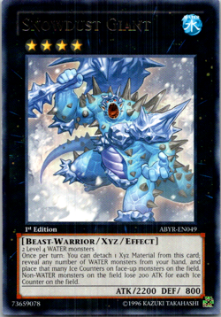 Snowdust Giant ABYR-EN049 Yu-Gi-Oh! TCG 1st Edition LP - Image 1