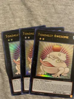 3x Toadally Awesome 1st Edition Ultra Rare RA03-EN040 Yu-Gi-Oh! - Image 1