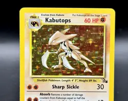 Kabutops 9/62 Holo Fossil Set Pokemon Card 1999 WOTC Unlimited Vintage - Image 2