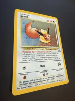 Pokemon Eevee 11/53 Black Star Promo Holo Card WOTC Swirl - Image 3