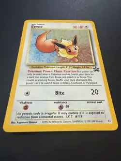 Pokemon Eevee 11/53 Black Star Promo Holo Card WOTC Swirl - Image 4