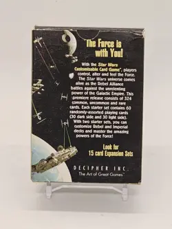 1995 Star Wars Customizable Game 60 Card Starter Set Premiere Limited Edition - Image 2